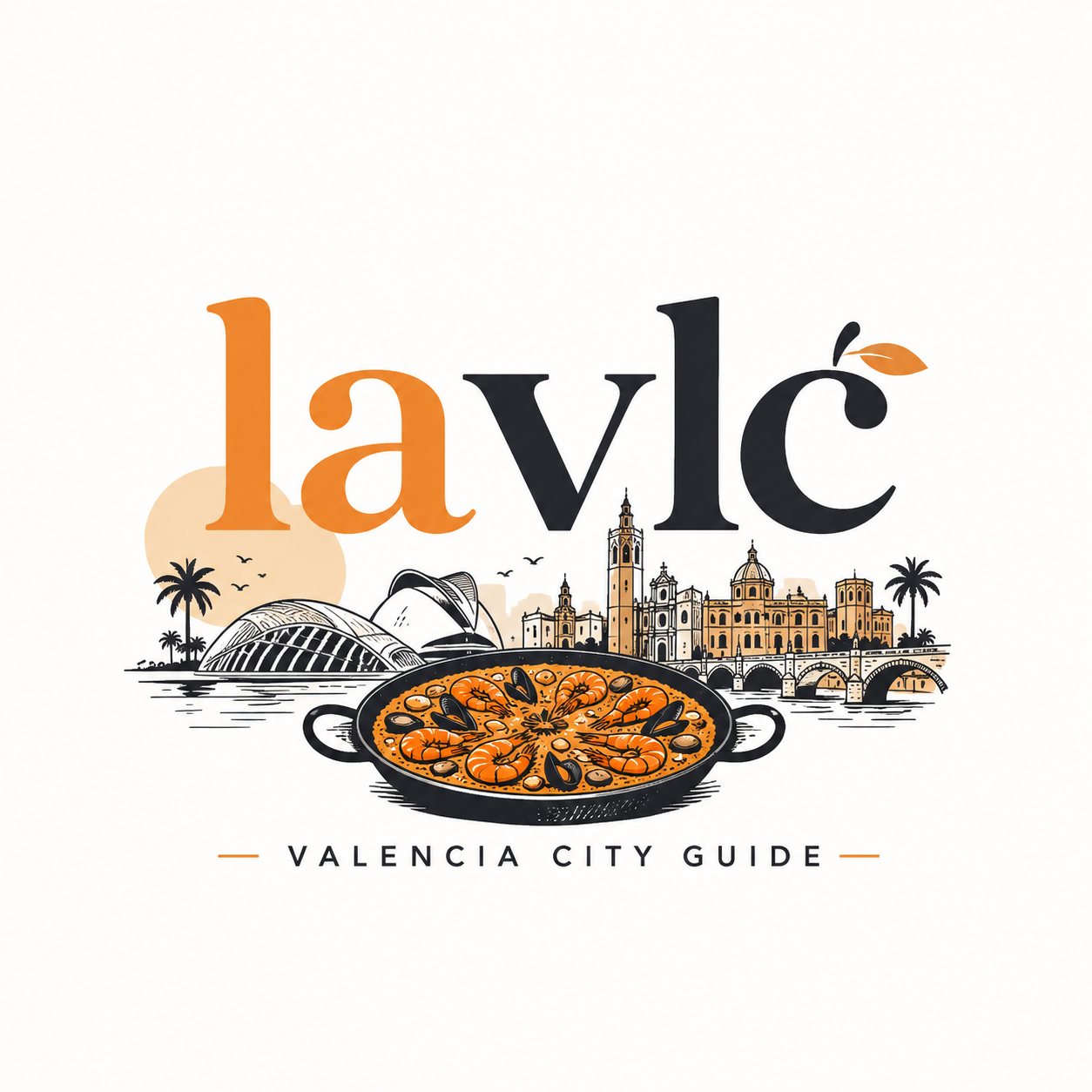 Marca visual de La VLC con ilustraciones de Valencia